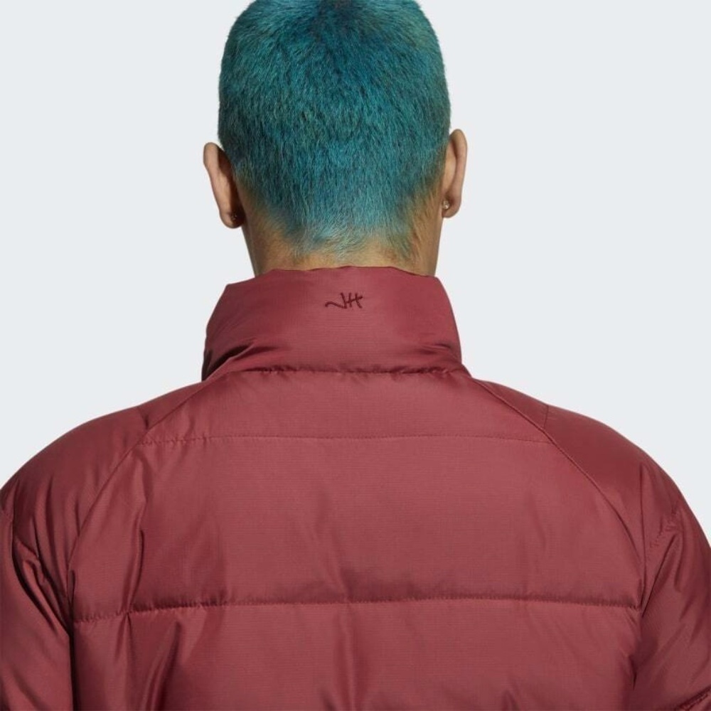 NEW adidas Originals Men's Jonah Hill Puffer Jacket Coat GL5374 Burgundy - Picture 8 of 12